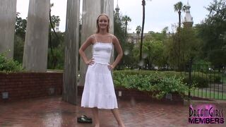 Blonde Cutie Is Naked In Downtown Tampa - Leah Wilde