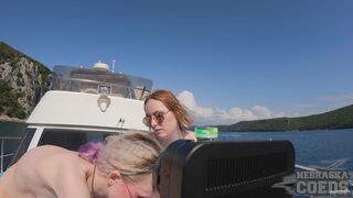 Ingrida Diana Playing With Bubbles Sunbathing Nude Yacht On Adriatic Sea Vacation