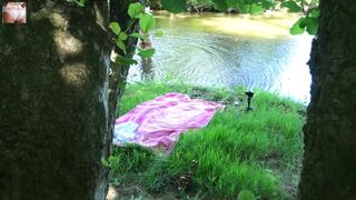 Solo Girl Exhibiting Outdoor At The River