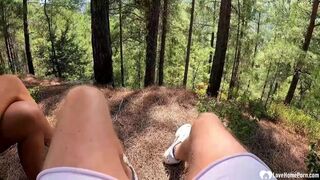 Cute girlfriend wanted anal in the woods