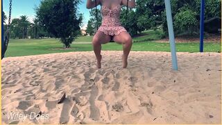 Wife Rides The Swing At The Park With No Panties Public Exhibitionist 5 Min