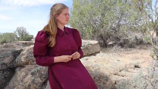 Hot Flds Women Takes Dress Off & Masturbates In Public Hot Babe In Prairie Dress