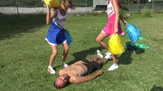 Cheerleader trampling fun by Femdom Austria