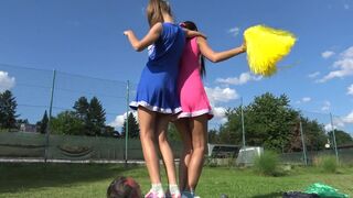 Cheerleader trampling fun by Femdom Austria