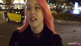 Crazy Pink Hair Latina Girl Lilian Get Eye Rolling Orgasm At Pickup Sex - German Scout