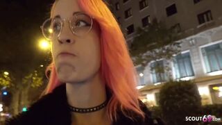 Crazy Pink Hair Latina Girl Lilian Get Eye Rolling Orgasm At Pickup Sex - German Scout