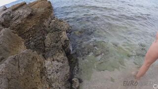 Mira Masturbating Outdoors On A Public Nude Beach While On Vacation