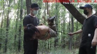 Girl Captured Bound In A Forest(2)