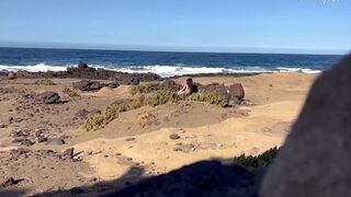 Nudist Beach Blowjob: I Show My Hard Cock To A Bitch That Asks Me For A Blowjob And Cum In Her Mouth