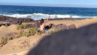 Nudist Beach Blowjob: I Show My Hard Cock To A Bitch That Asks Me For A Blowjob And Cum In Her Mouth