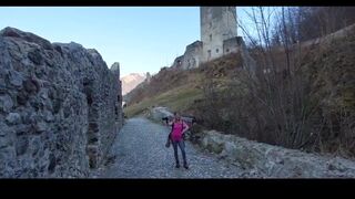 Caught! Recognized By Strangers While Hiking In The Mountains! Now Im Already Fucking In A Castle!