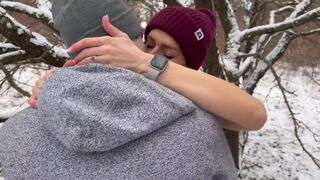 Wife Gets Huge Public Double Creampie In Snow Storm From Husband And Friend / Sloppy Seconds