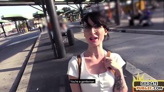 Public tattooed amateur fucked outdoor in car by sex date