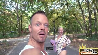 Public amateur MILF fucked outdoor after casting by sex date