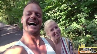 Public amateur MILF fucked outdoor after casting by sex date