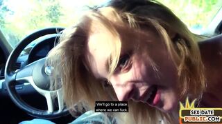 Public skinny amateur fucked outdoor in car by sex date