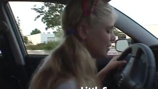 Sexy Masturbates In Her Car With Little Summer