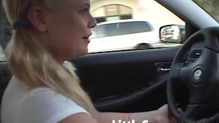 Sexy Masturbates In Her Car With Little Summer