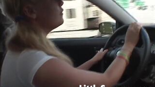 Sexy Masturbates In Her Car With Little Summer