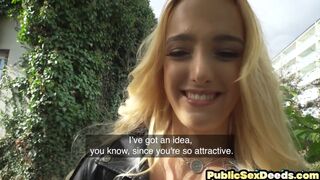 Euro babe POV fucked in pussy after picking up on the street