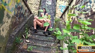 Real Gothic Amateur Bae Fucked Outdoor In Public By Sex Date