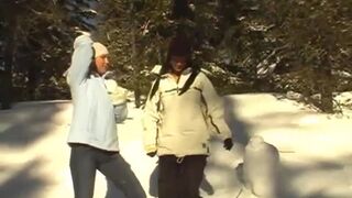 Snow angels flashing the camera