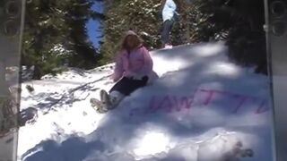 Snow angels flashing the camera