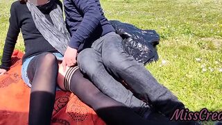 208 Pussy Flash - Stepmom Caught By Stepson At A Park Masturbating In Front Of Everyone - Miss Creamy