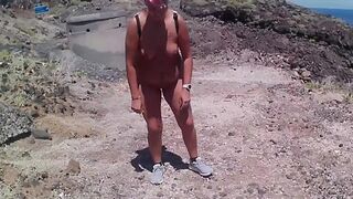 Outdoor Blowjob At The End Of A Naked Hiking & Peeing