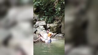 Im Out For A Walk With My Neighbor And I Fuck Her In The River