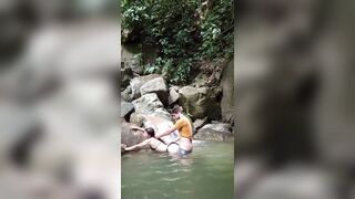 Im Out For A Walk With My Neighbor And I Fuck Her In The River