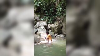 Im Out For A Walk With My Neighbor And I Fuck Her In The River