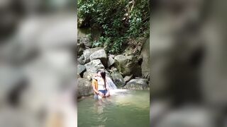 Im Out For A Walk With My Neighbor And I Fuck Her In The River