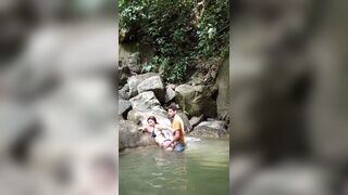 Im Out For A Walk With My Neighbor And I Fuck Her In The River