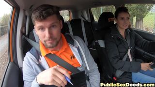 Learner driver in public fellatio session