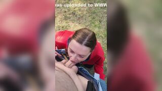 Amateur Deepthroat Queen Swallows Bwc And Cum On The Public Hiking Trail