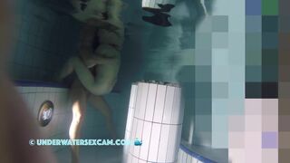 Hot Couple Has Underwater Sex In A Corner