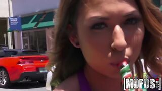 Slut Shows Herself In The Street And Sucks