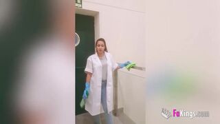 Slutty Cleaning Lady That Fucked Half College Wants To Try Her Luck At Porn!