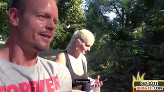 Amateur German mature first time fucked outdoor by sex date