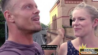 Outdoor public German amateur gets fucked by sex date