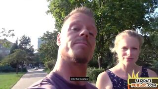 Outdoor public German amateur gets fucked by sex date