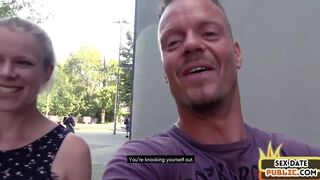 Outdoor public German amateur gets fucked by sex date