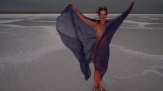 Erotic Dance On Salt Crust Of Salt Lake Elton