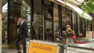 European Blond Bound In Shop Window