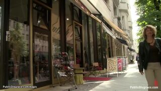 European Blond Bound In Shop Window