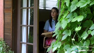 Joseline Kelly Takes Off Her Schoolgirl Uniform and Masturbates