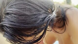 Monika Fox In Blowjob, Rimming And Golden Shower In Pool Against Sunset