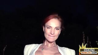 Public POV German MILF gets banged after outdoor cocksucking