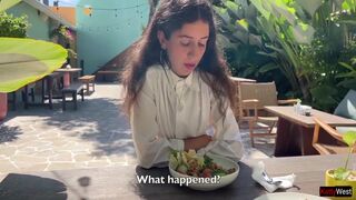 Katty West - I Asked A Friend To Cum On My Face In A Cafe So I Could Eat Food With Sperm - Public Cumwalk 10 Min